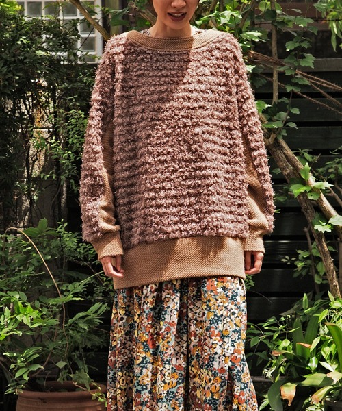 AVIE（アビィ）の「インポート花柄プリントボリュームギャザーマキシドレス（ワンピース・レディース・ブラウン・38）」の16枚目の写真