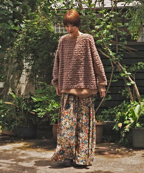 AVIE（アビィ）の「インポート花柄プリントボリュームギャザーマキシドレス（ワンピース・レディース・ブラウン・38）」の12枚目の写真