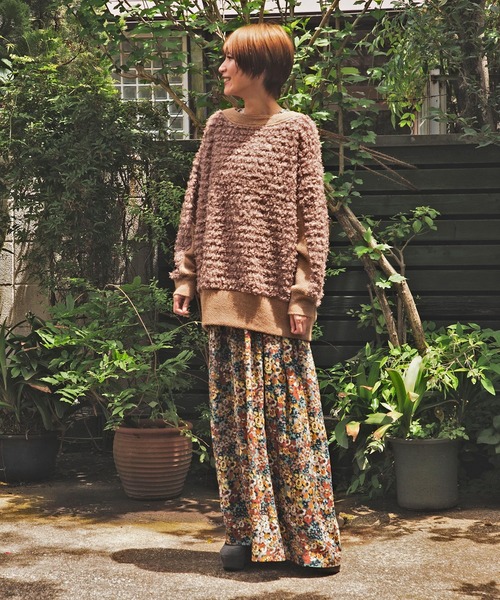 AVIE（アビィ）の「インポート花柄プリントボリュームギャザーマキシドレス（ワンピース・レディース・ブラウン・38）」の9枚目の写真