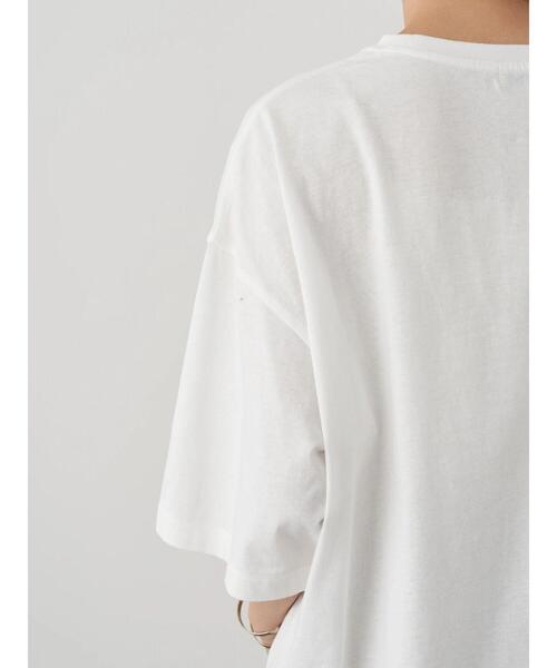 earth music&ecology（アースミュージックアンドエコロジー）の「PAS DE NOUVELLES びっぐT ＊（Tシャツ/カットソー・レディース・チャコールグレー/オフホワイト・FREE）」の7枚目の写真