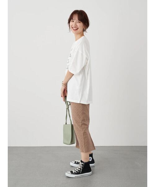 earth music&ecology（アースミュージックアンドエコロジー）の「PAS DE NOUVELLES びっぐT ＊（Tシャツ/カットソー・レディース・チャコールグレー/オフホワイト・FREE）」の11枚目の写真