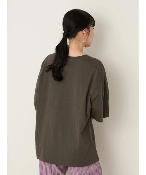 earth music&ecology（アースミュージックアンドエコロジー）の「PAS DE NOUVELLES びっぐT ＊（Tシャツ/カットソー・レディース・チャコールグレー/オフホワイト・FREE）」の15枚目の写真