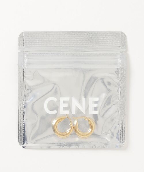 CENE（セネ）の「【CENE】セネ/シンプルフープピアス（ピアス（両耳用）・レディース・ゴールド/シルバー・FREE）」の3枚目の写真