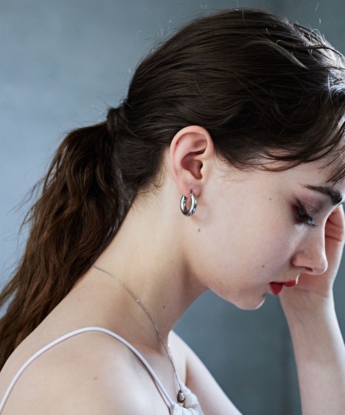 CENE（セネ）の「【CENE】セネ/シンプルフープピアス（ピアス（両耳用）・レディース・ゴールド/シルバー・FREE）」の15枚目の写真