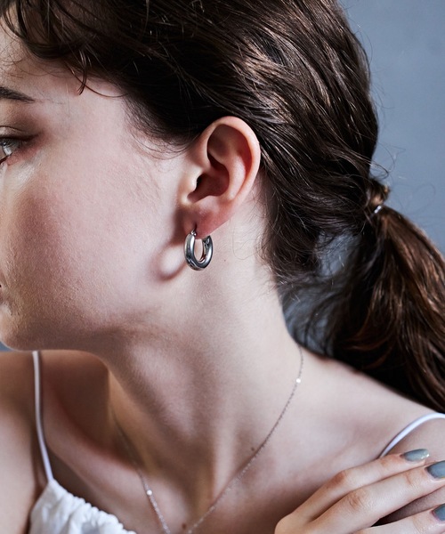 CENE（セネ）の「【CENE】セネ/シンプルフープピアス（ピアス（両耳用）・レディース・ゴールド/シルバー・FREE）」の16枚目の写真