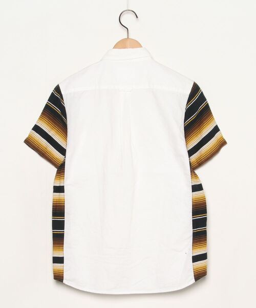 CRIMIE（クライミー）の「ボーダー柄半袖シャツ（シャツ/ブラウス・メンズ・ホワイト・S）」の2枚目の写真