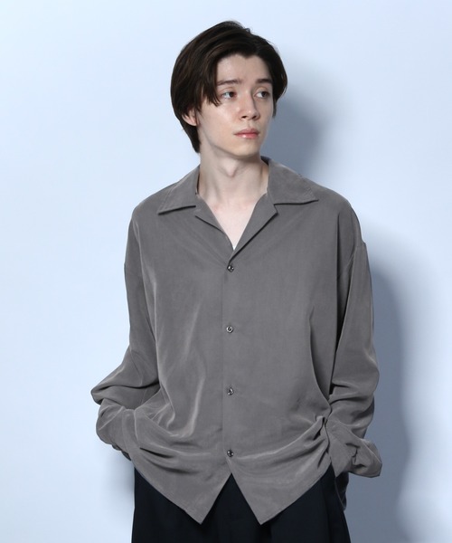 HARE（ハレ）の「モダールカイキンシャツLS(HARE)（シャツ/ブラウス・メンズ・ブラック/グレー/ライトグレー/ボルドー・SMALL/MEDIUM）」の3枚目の写真