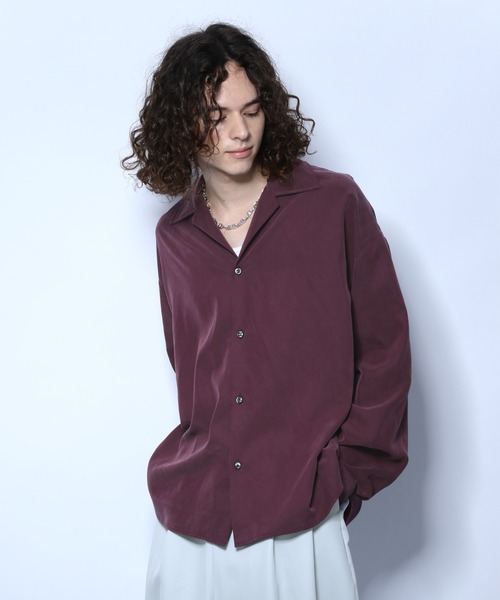 HARE（ハレ）の「モダールカイキンシャツLS(HARE)（シャツ/ブラウス・メンズ・ブラック/グレー/ライトグレー/ボルドー・SMALL/MEDIUM）」の4枚目の写真