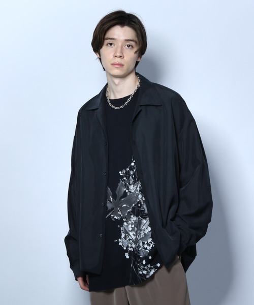 HARE（ハレ）の「モダールカイキンシャツLS(HARE)（シャツ/ブラウス・メンズ・ブラック/グレー/ライトグレー/ボルドー・SMALL/MEDIUM）」の2枚目の写真