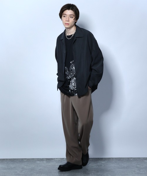 HARE（ハレ）の「モダールカイキンシャツLS(HARE)（シャツ/ブラウス・メンズ・ブラック/グレー/ライトグレー/ボルドー・SMALL/MEDIUM）」の5枚目の写真