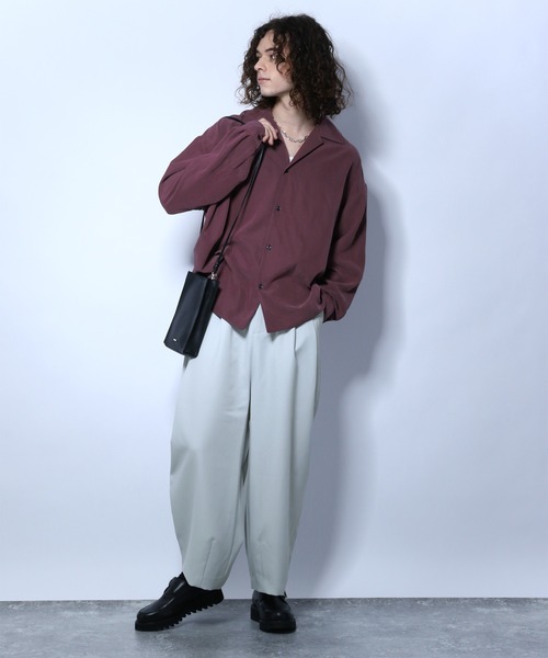 HARE（ハレ）の「モダールカイキンシャツLS(HARE)（シャツ/ブラウス・メンズ・ブラック/グレー/ライトグレー/ボルドー・SMALL/MEDIUM）」の7枚目の写真