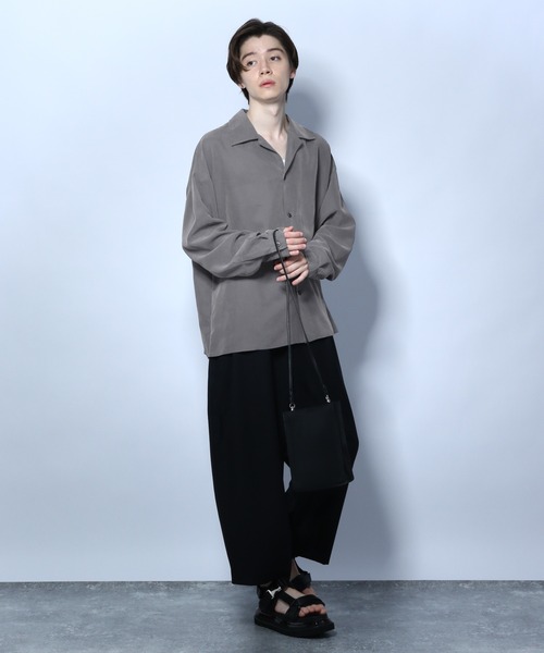 HARE（ハレ）の「モダールカイキンシャツLS(HARE)（シャツ/ブラウス・メンズ・ブラック/グレー/ライトグレー/ボルドー・SMALL/MEDIUM）」の8枚目の写真