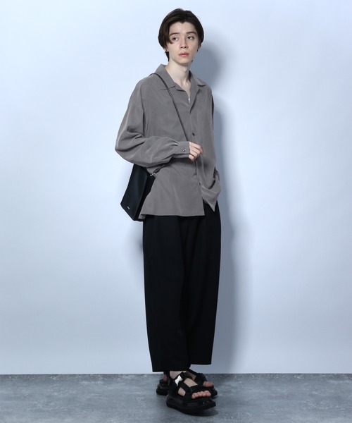 HARE（ハレ）の「モダールカイキンシャツLS(HARE)（シャツ/ブラウス・メンズ・ブラック/グレー/ライトグレー/ボルドー・SMALL/MEDIUM）」の9枚目の写真