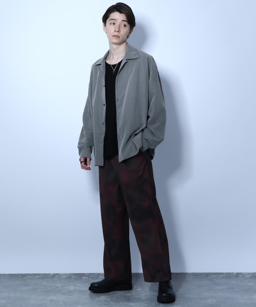 HARE（ハレ）の「モダールカイキンシャツLS(HARE)（シャツ/ブラウス・メンズ・ブラック/グレー/ライトグレー/ボルドー・SMALL/MEDIUM）」の14枚目の写真