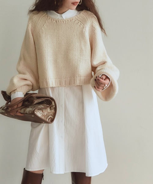 titivate（ティティベイト）の「ﾊﾞｯｸﾃｨｱｰﾄﾞﾐﾆﾜﾝﾋﾟｰｽ（シャツワンピース・レディース・ブルー系その他/ブラック/オフホワイト・L/S/M）」の10枚目の写真