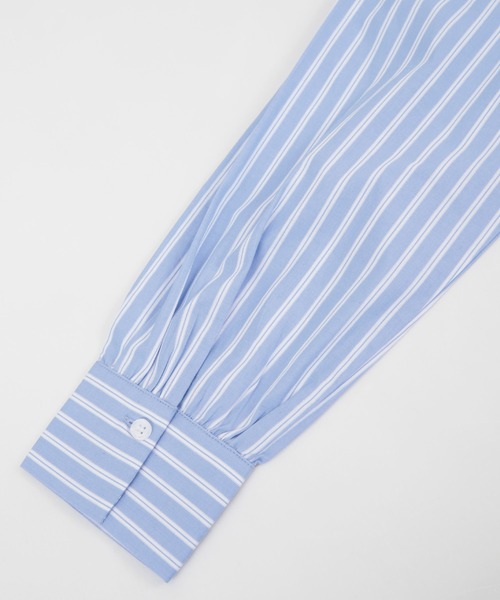 titivate（ティティベイト）の「ﾊﾞｯｸﾃｨｱｰﾄﾞﾐﾆﾜﾝﾋﾟｰｽ（シャツワンピース・レディース・ブルー系その他/ブラック/オフホワイト・L/S/M）」の9枚目の写真