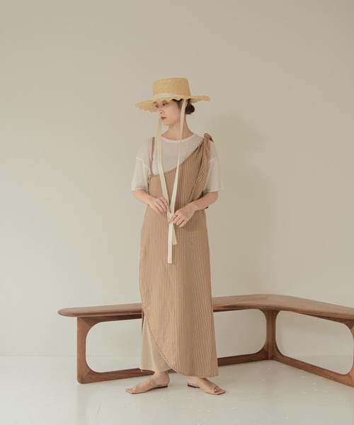 Amiur（エミレ）の「stripe asymmetry ops（ワンピース）」 - WEAR