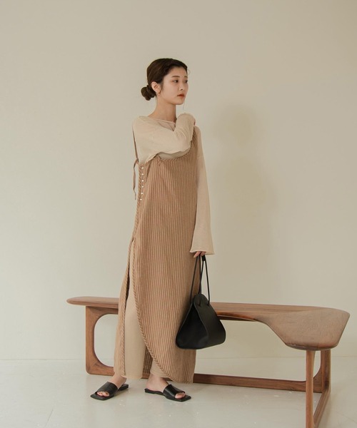 Amiur（エミレ）の「stripe asymmetry ops（ワンピース）」 - WEAR
