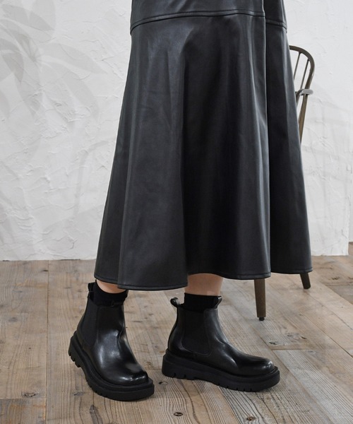 NOFALL（ノーフォール）の「トラックソールサイドゴアショートビガーブーツ（ブーツ・レディース・ブラック・S/LL/M/L）」の5枚目の写真