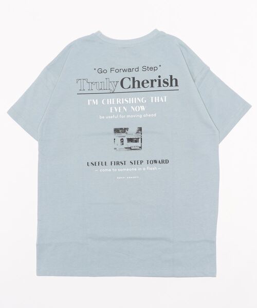 repipi armario（レピピ アルマリオ）の「バックロゴBIGTシャツ2（Tシャツ/カットソー・キッズ・ブルー/ミント/ブラウン/アイボリー・MEDIUM/LARGE）」の8枚目の写真