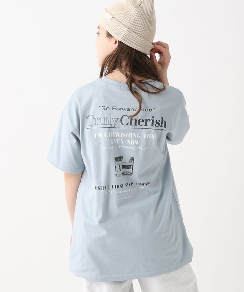 repipi armario（レピピ アルマリオ）の「バックロゴBIGTシャツ2（Tシャツ/カットソー・キッズ・ブルー/ミント/ブラウン/アイボリー・MEDIUM/LARGE）」の4枚目の写真