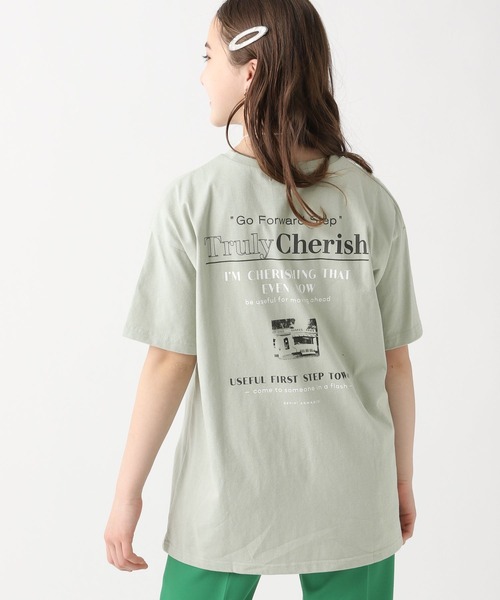 repipi armario（レピピ アルマリオ）の「バックロゴBIGTシャツ2（Tシャツ/カットソー・キッズ・ブルー/ミント/ブラウン/アイボリー・MEDIUM/LARGE）」の3枚目の写真