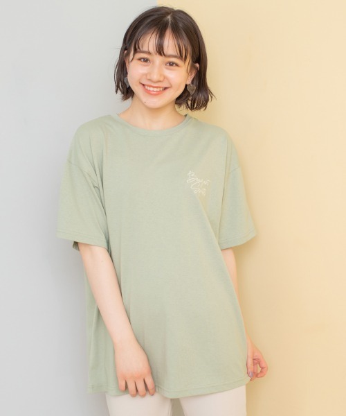 repipi armario（レピピ アルマリオ）の「バックロゴBIGTシャツ2（Tシャツ/カットソー・キッズ・ブルー/ミント/ブラウン/アイボリー・MEDIUM/LARGE）」の21枚目の写真
