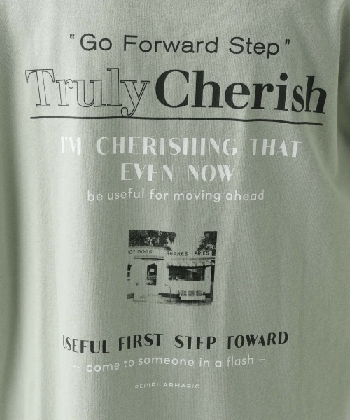 repipi armario（レピピ アルマリオ）の「バックロゴBIGTシャツ2（Tシャツ/カットソー・キッズ・ブルー/ミント/ブラウン/アイボリー・MEDIUM/LARGE）」の9枚目の写真