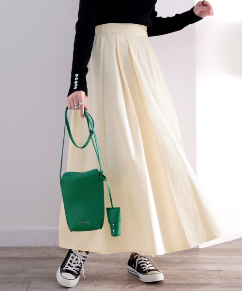 classicalelf（クラシカルエルフ）の「ふわり舞う。タックフレアボリュームスカート（スカート・レディース・アイボリー/ブラック/ベージュ/モカ/ライトグレー・LARGE/X-LARGE/MEDIUM/SMALL）」の9枚目の写真