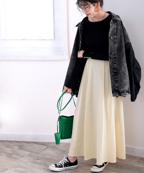 classicalelf（クラシカルエルフ）の「ふわり舞う。タックフレアボリュームスカート（スカート・レディース・アイボリー/ブラック/ベージュ/モカ/ライトグレー・LARGE/X-LARGE/MEDIUM/SMALL）」の12枚目の写真