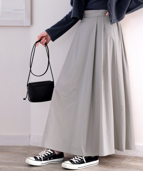 classicalelf（クラシカルエルフ）の「ふわり舞う。タックフレアボリュームスカート（スカート・レディース・アイボリー/ブラック/ベージュ/モカ/ライトグレー・LARGE/X-LARGE/MEDIUM/SMALL）」の13枚目の写真