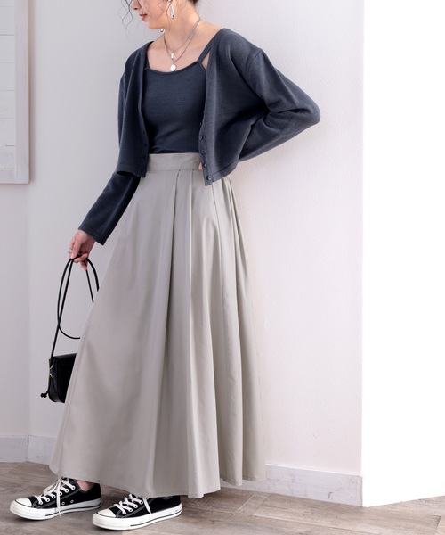 classicalelf（クラシカルエルフ）の「ふわり舞う。タックフレアボリュームスカート（スカート・レディース・アイボリー/ブラック/ベージュ/モカ/ライトグレー・LARGE/X-LARGE/MEDIUM/SMALL）」の20枚目の写真