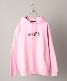 【WEB限定】SHIPS: フラワー柄  SHIPS ロゴ  ユニセックス スウェット パーカー