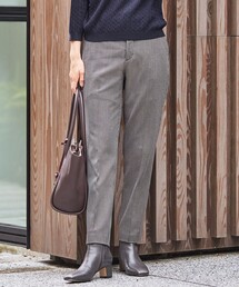 【洗える】NEWESTバックピーチチェック テーパード パンツ