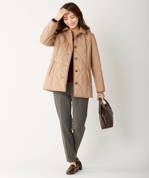 J.PRESS(ジェイプレス)の「【洗える】NEWESTバックピーチチェック テーパード パンツ(その他パンツ・レディース・ブラウン系3・7/13/9/11)」の5枚目の写真
