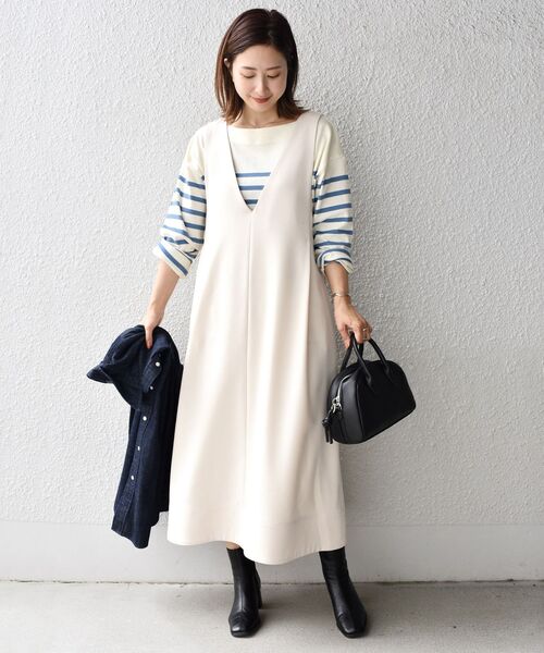 セール】【WEB限定】〈手洗い可能〉2WAYタックワンピース  