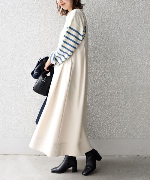 セール】【WEB限定】〈手洗い可能〉2WAYタックワンピース  