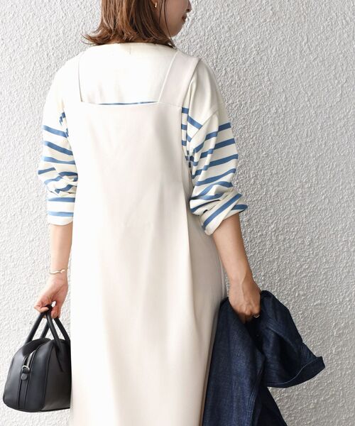 SHIPS(シップス)の「【WEB限定】〈手洗い可能〉2WAYタックワンピース◇(ワンピース・レディース・ネイビー/ブラウン/オフホワイト・SMALL/MEDIUM)」の12枚目の写真