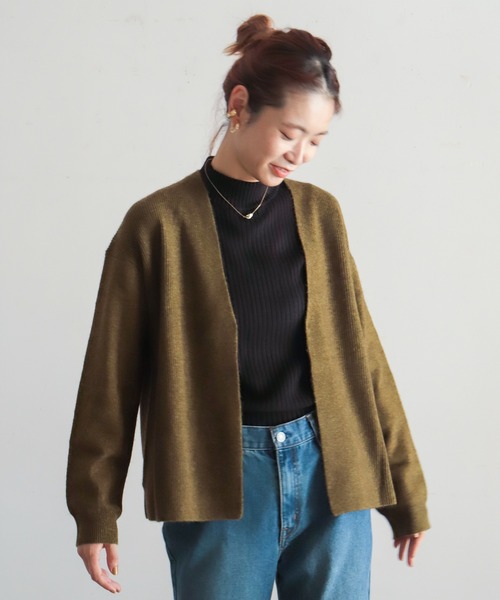 NOMBRE IMPAIR(ノンブルアンペール)の「YAK ショートカーデ(カーディガン/ボレロ・レディース・ブラック/ブラウン/カーキ・FREE)」の3枚目の写真