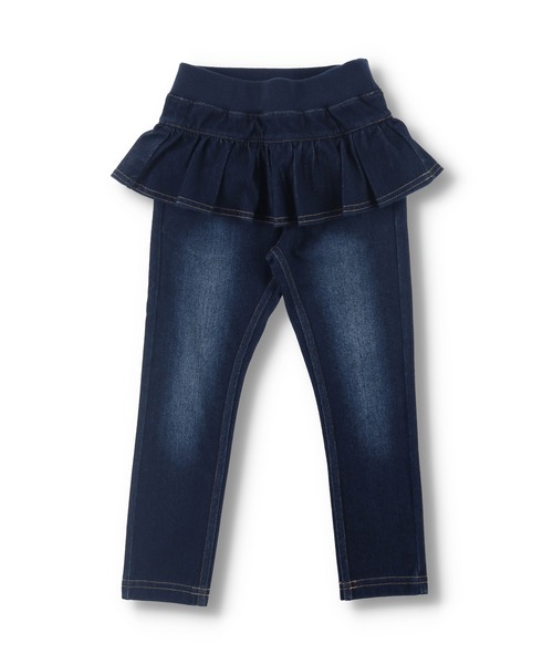 BRANSHES（ブランシェス）の「【WEB限定】デニムニットフリルパンツ（デニムパンツ・キッズ・ブルー/ネイビー・120cm/140cm/150cm/100cm/130cm/110cm）」の19枚目の写真