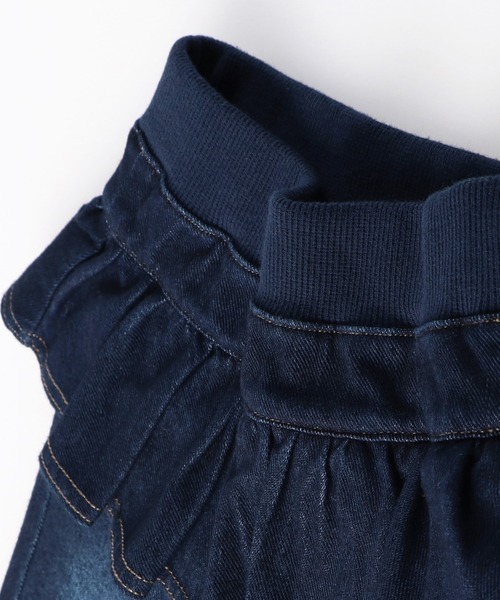 BRANSHES（ブランシェス）の「【WEB限定】デニムニットフリルパンツ（デニムパンツ・キッズ・ブルー/ネイビー・120cm/140cm/150cm/100cm/130cm/110cm）」の21枚目の写真