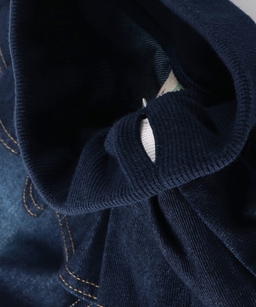BRANSHES（ブランシェス）の「【WEB限定】デニムニットフリルパンツ（デニムパンツ・キッズ・ブルー/ネイビー・120cm/140cm/150cm/100cm/130cm/110cm）」の22枚目の写真