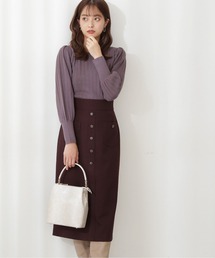 PROPORTION BODY DRESSING | フロント釦ハイウエストタイトスカート / 1211220008(スカート)