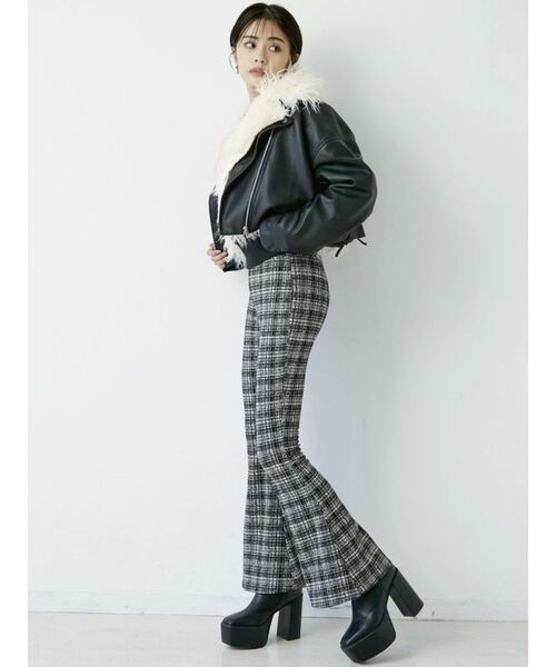 GYDA（ジェイダ）の「ツイードCHECK PATTERNフレアーパンツ（その他パンツ・レディース・その他1・SMALL）」の2枚目の写真