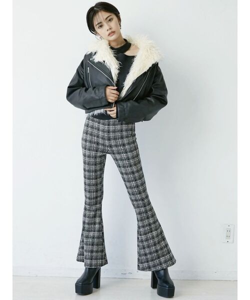 GYDA（ジェイダ）の「ツイードCHECK PATTERNフレアーパンツ（その他パンツ・レディース・その他1・SMALL）」の8枚目の写真