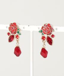 【ANNA SUI】未装着 薔薇 ローズ ピアス ＆ ブレスレット セット ANNA SUI】未装着 薔薇 ローズ ピアス ＆ ブレスレット セット