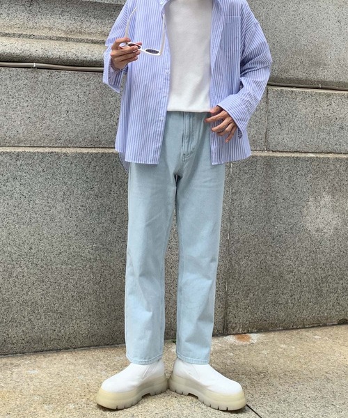 HEYUMM(ヘユム)の「ルーズシルエットデニムパンツ(デニムパンツ・レディース・ブラック/ライトインディゴブルー/ワンウォッシュ・ONE)」の17枚目の写真