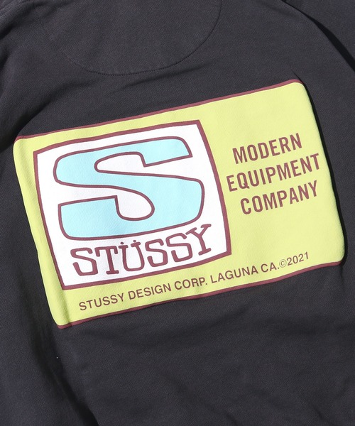 STUSSY（ステューシー）の「STUSSY/ステューシー AGNESS BOXY CROP HOOD FLEECE フーディー（パーカー・メンズ・チャコールグレー/アッシュグレー・L）」の4枚目の写真