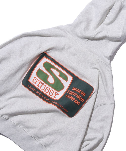 STUSSY（ステューシー）の「STUSSY/ステューシー AGNESS BOXY CROP HOOD FLEECE フーディー（パーカー・メンズ・チャコールグレー/アッシュグレー・L）」の5枚目の写真