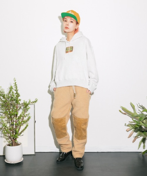 STUSSY（ステューシー）の「STUSSY/ステューシー AGNESS BOXY CROP HOOD FLEECE フーディー（パーカー・メンズ・チャコールグレー/アッシュグレー・L）」の7枚目の写真